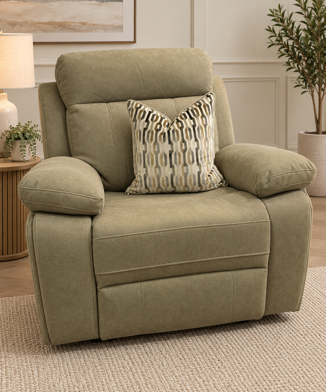 Ella 1 Seater Recliner Mushroom