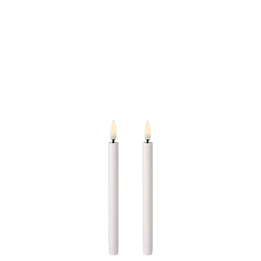Uyuni Taper LED Nordic White 2 pcs 2.3 x 20.5cm