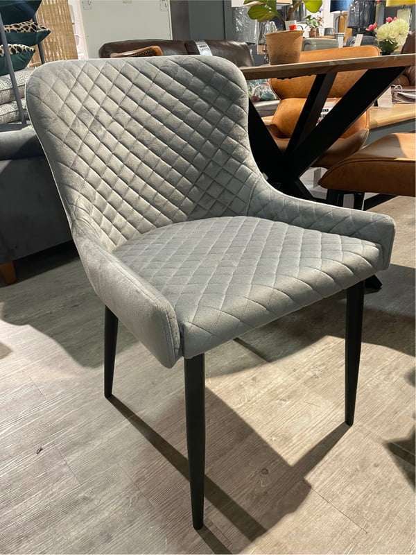 Ottawa Dining Chair Grey Velvet