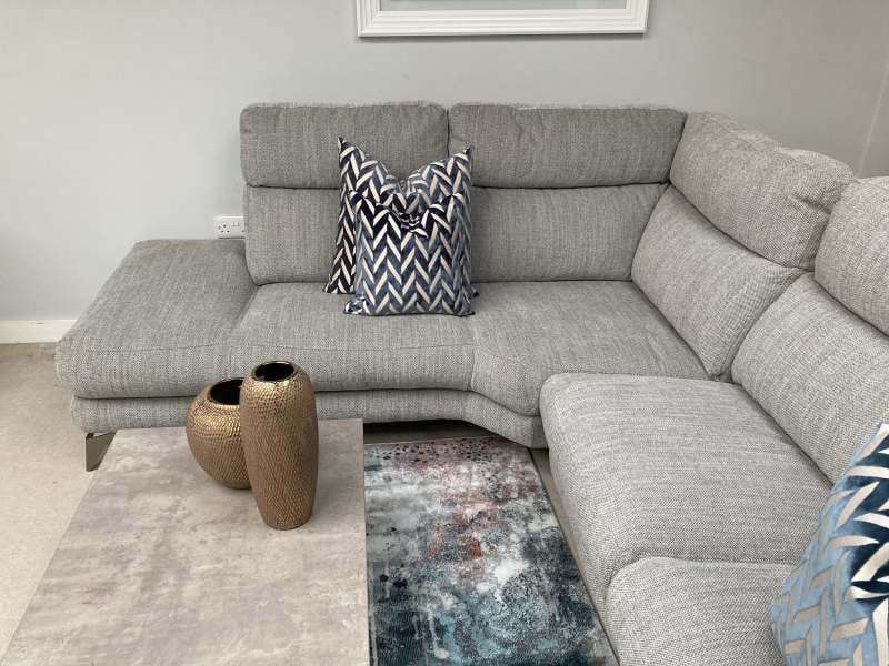 Lyon Grey Electric Corner Sofa Right Arm