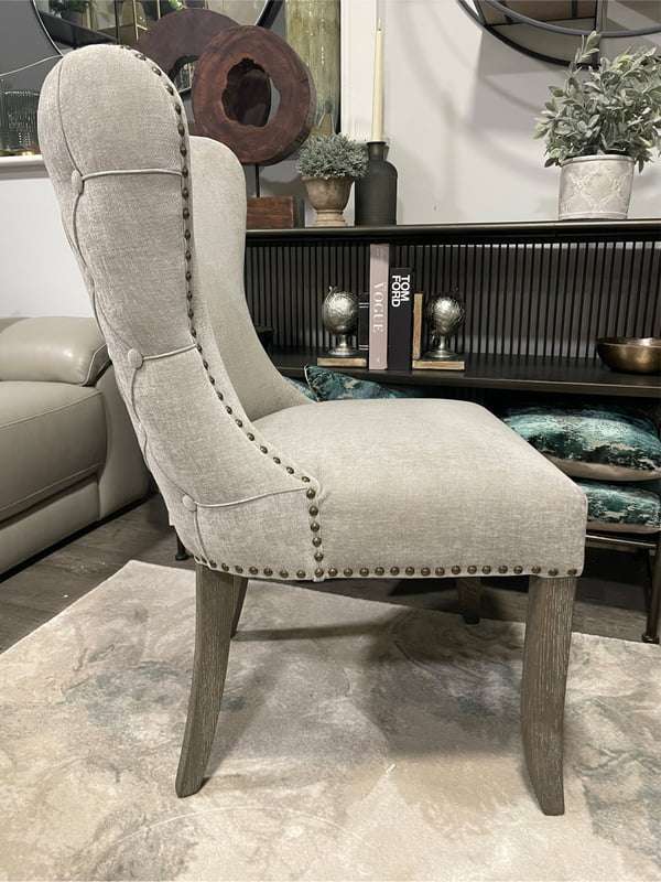Roma Dining Chair Grey Fabric