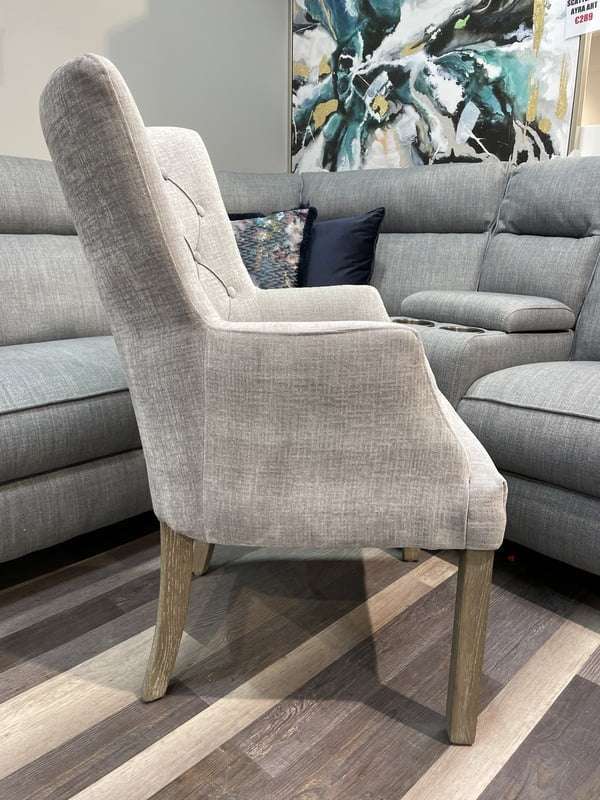 Sarah Grey Chenille Chair