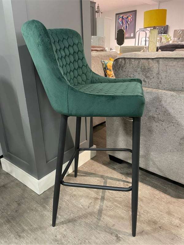 Ottawa Bar Stool Green Velvet