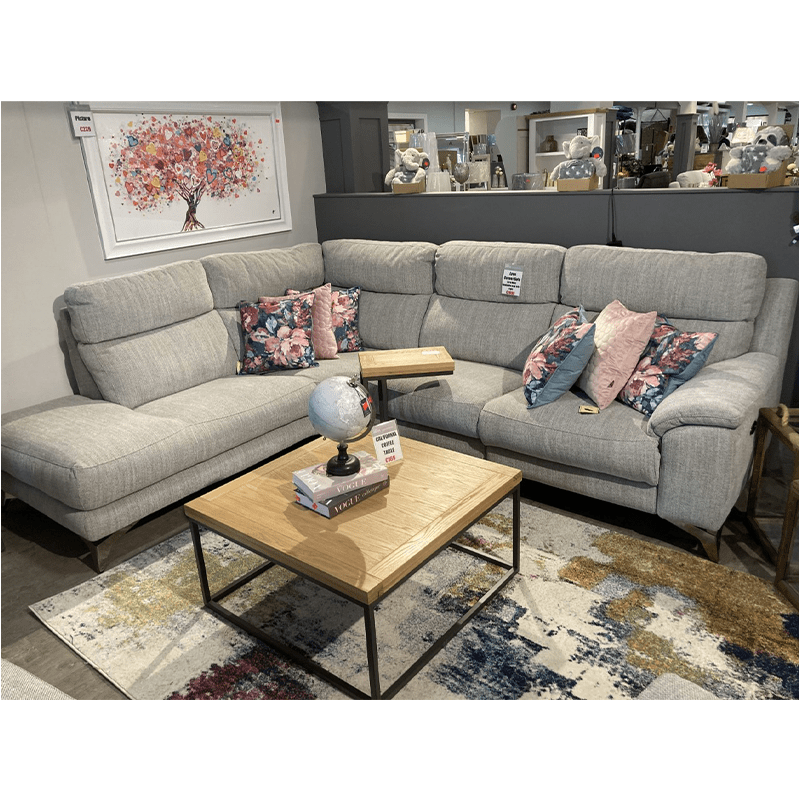 Lyon Grey Electric Corner Sofa Right Arm
