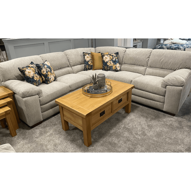 Luxor Light Grey Corner Sofa