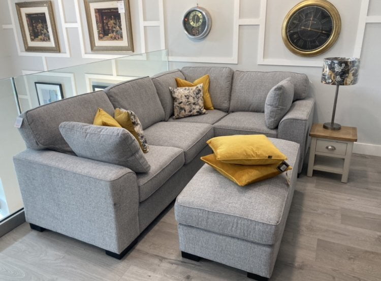Sheldon Grey Corner Sofa Left Arm
