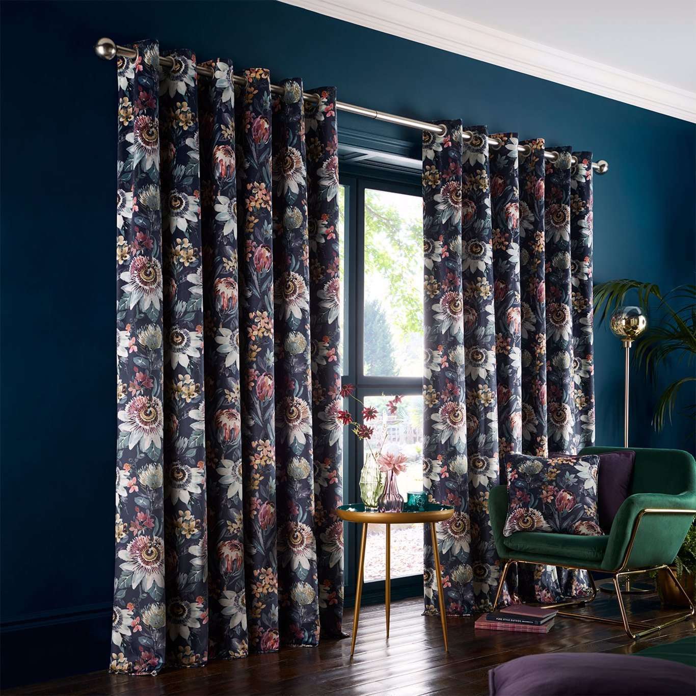 Studio G Pasionaria Curtains Midnight 90x90