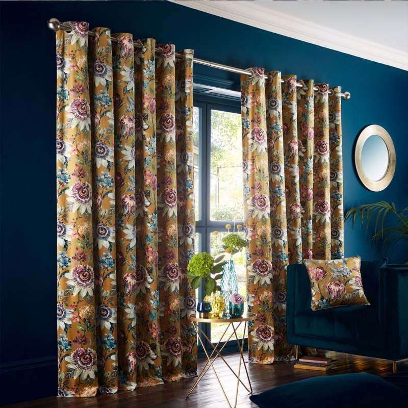 Studio G Pasionaria Curtains Ochre 66x90