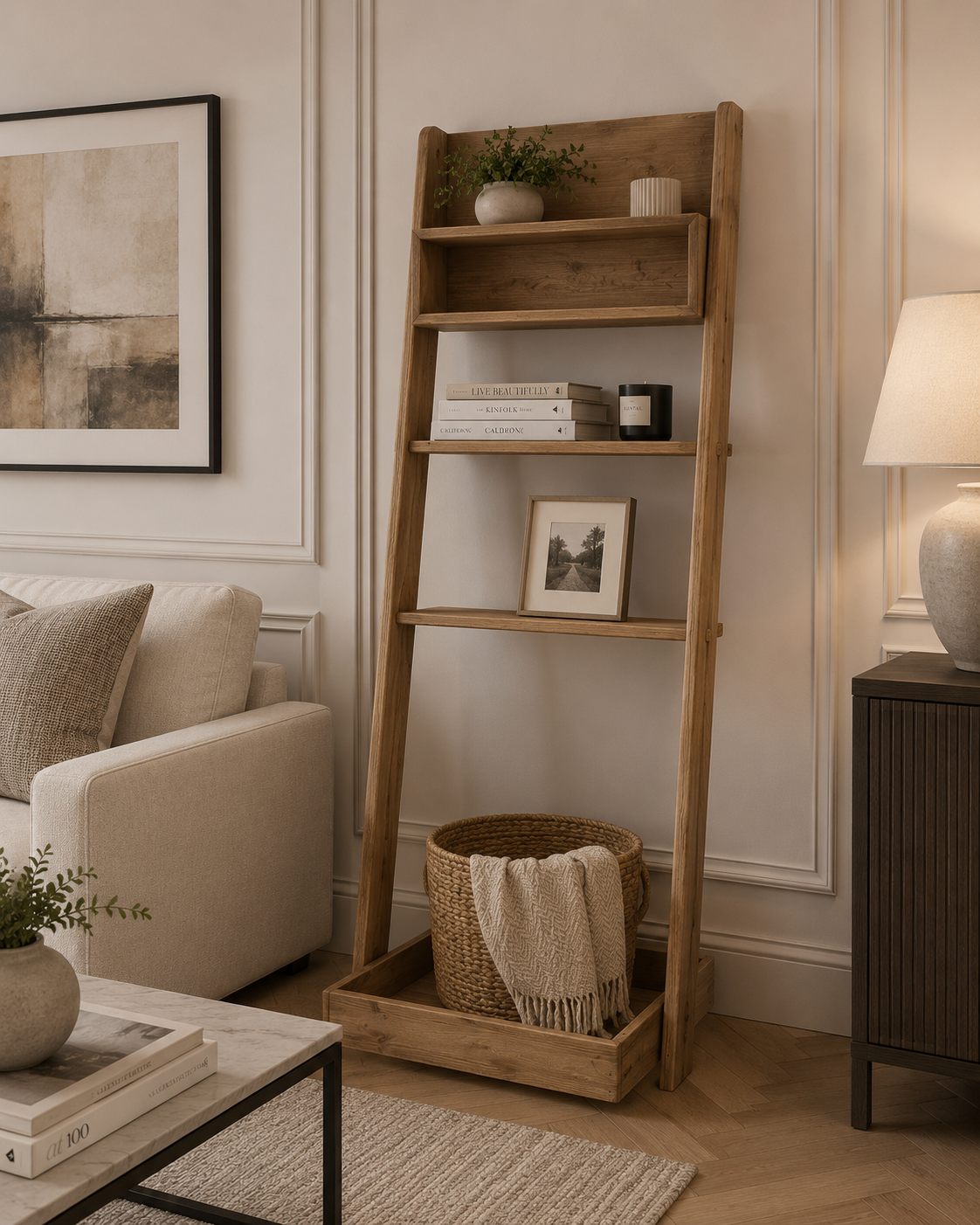 Barnwood Leaning Shelf