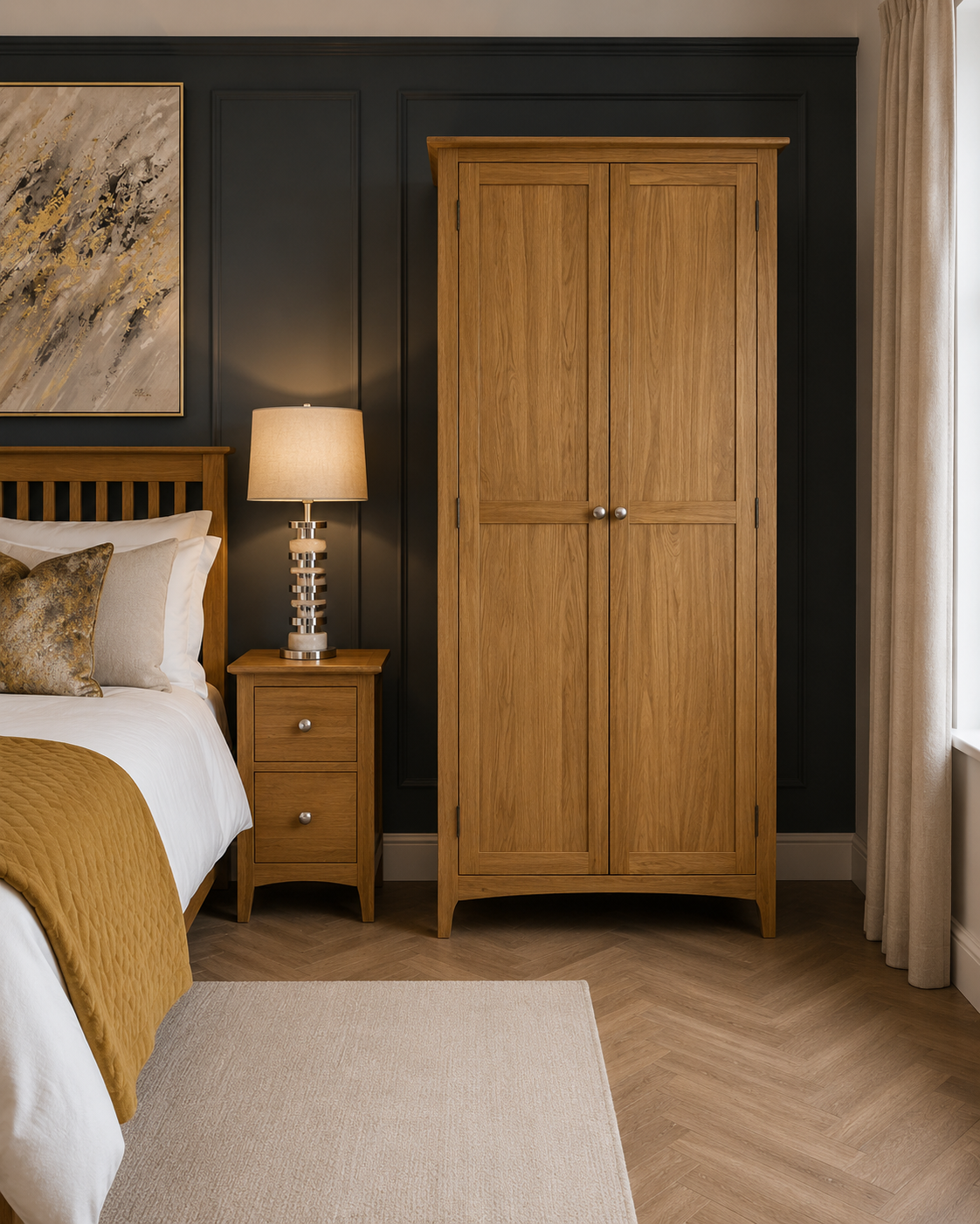 Lagan 2 Door Wardrobe Oak