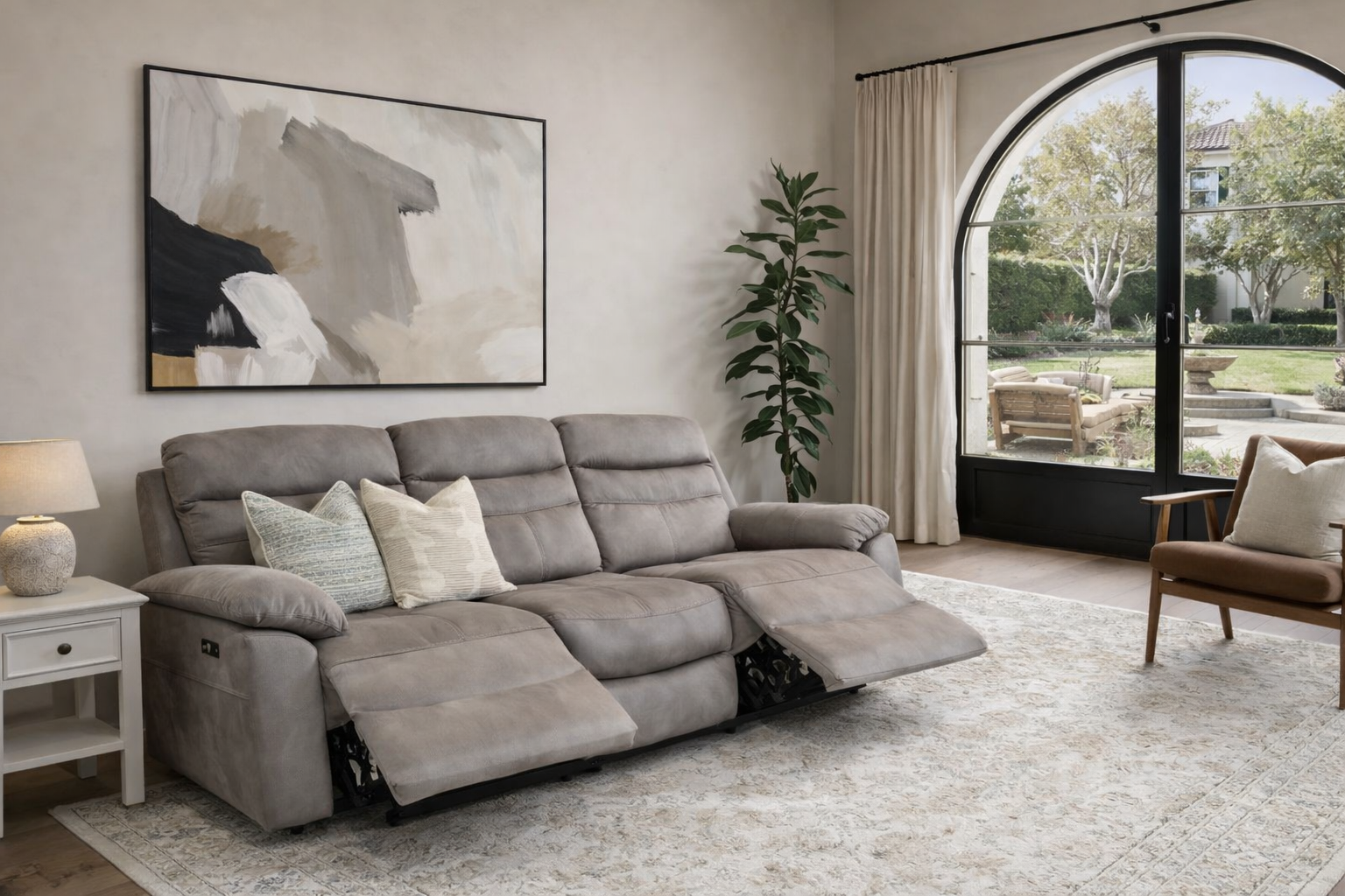 Atlantic 3 Seater Recliner Sofa Tan