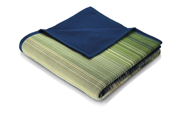 Biederlack Ombre Stripe Throw Green 140X180cm