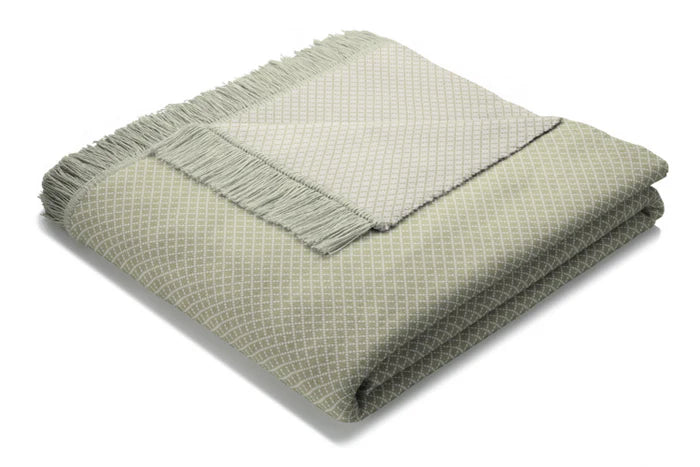 Biederlack Texture Semi Plain Throw - Green 140x180cm