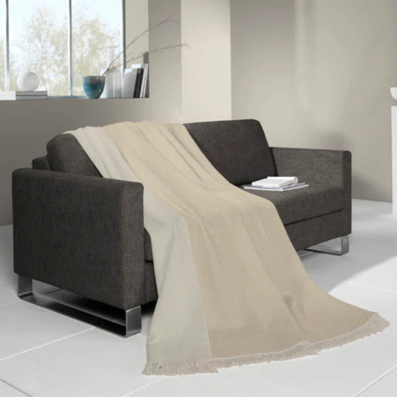 Biederlack Texture Semi Plain Throw Natural  140X180cm