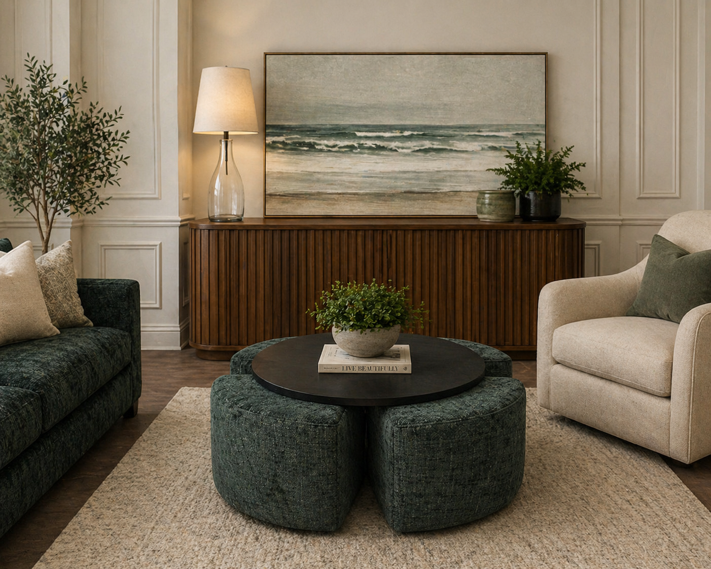 Joy Footstool & Coffee Table by Grafu Baldi
