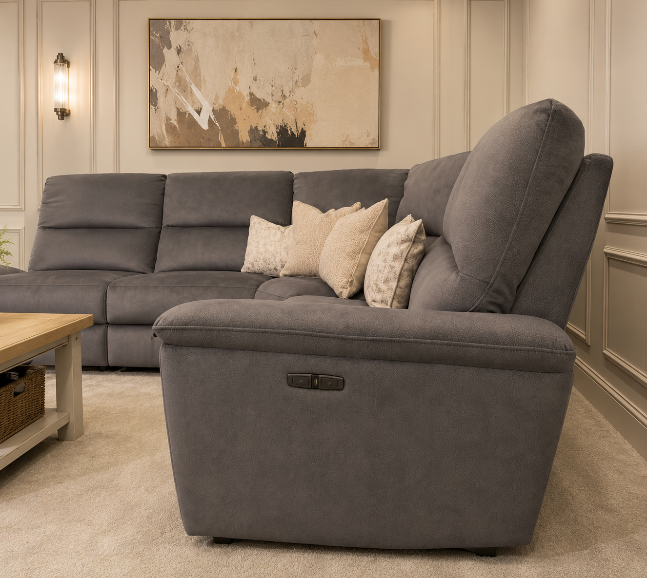 Julianna Electric Right Hand Facing Recliner Corner Sofa
