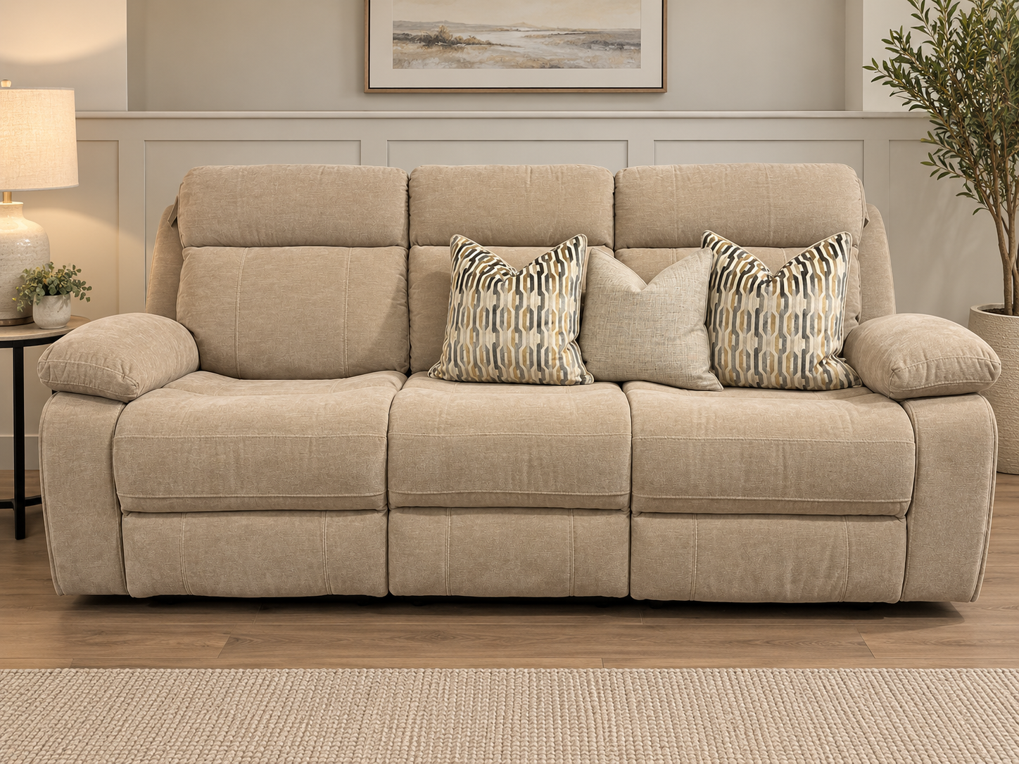 Ella 3 Seater Recliner Sapphire
