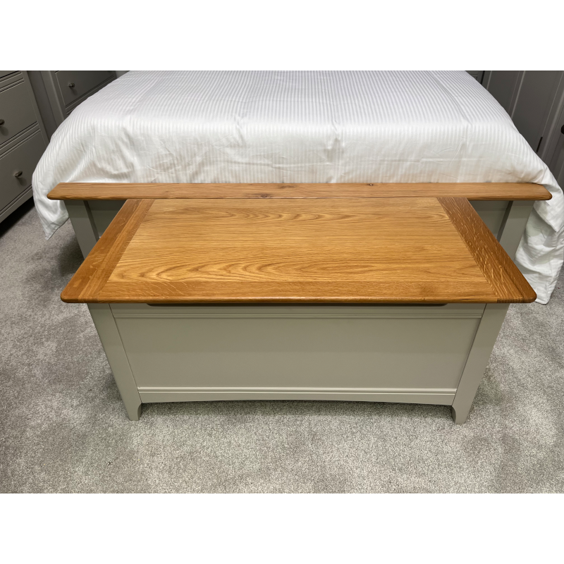 Lagan Blanket Box Grey/Oak