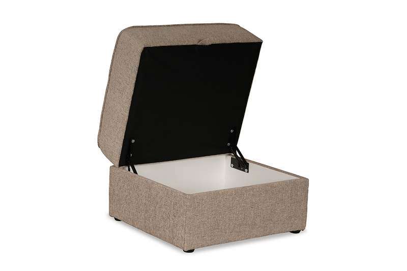 Regent Beige Fabric Storage Stool