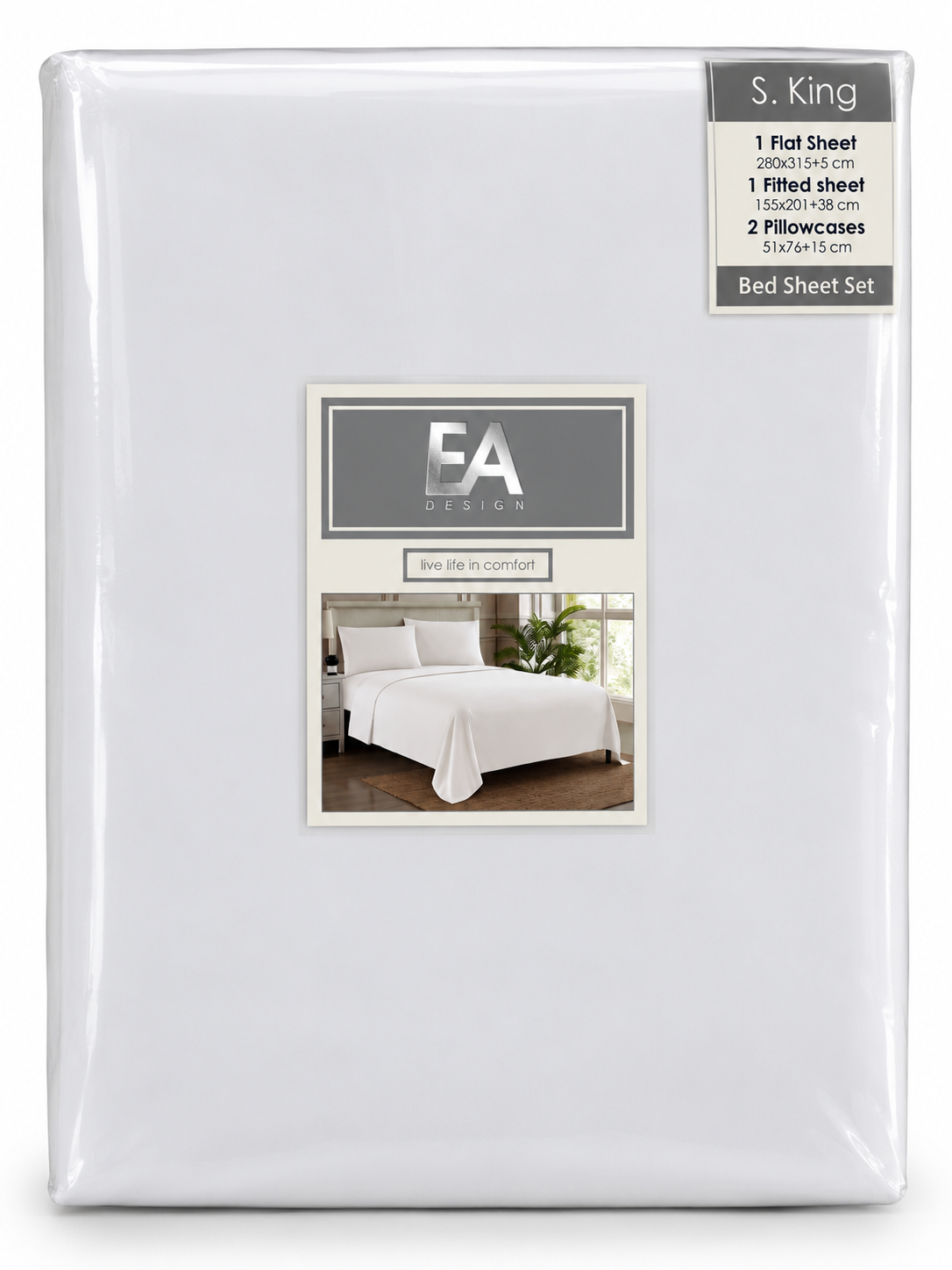 White Duvet Set by EA Design | Superking