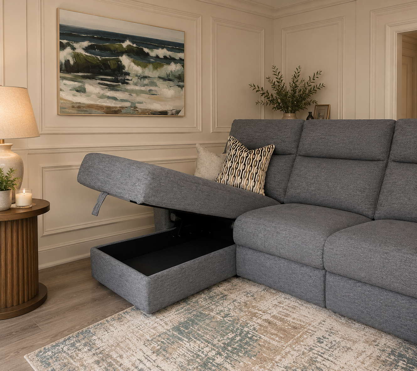 Thomas Chaise Electric Sofa with Storage