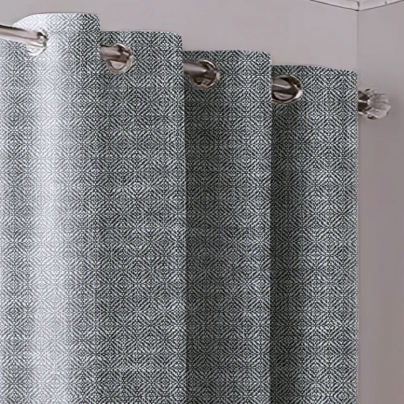 Eliza Fleece Eyelet Curtains Navy