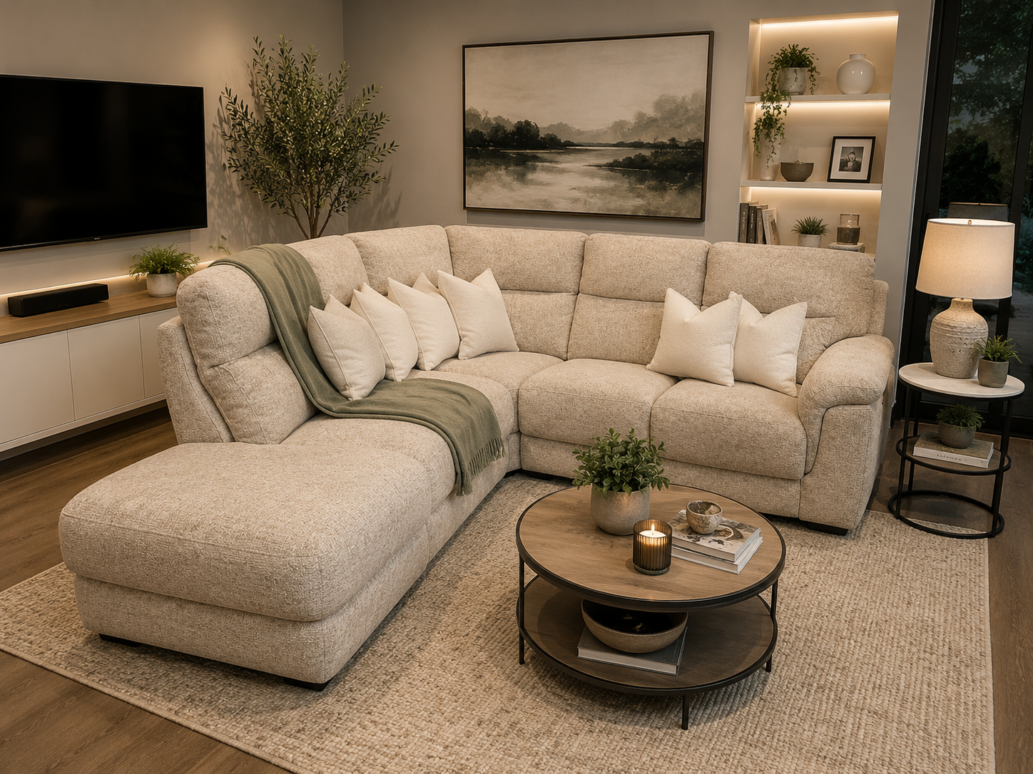 Ormond Electric Reclining Corner Sofa Right Facing