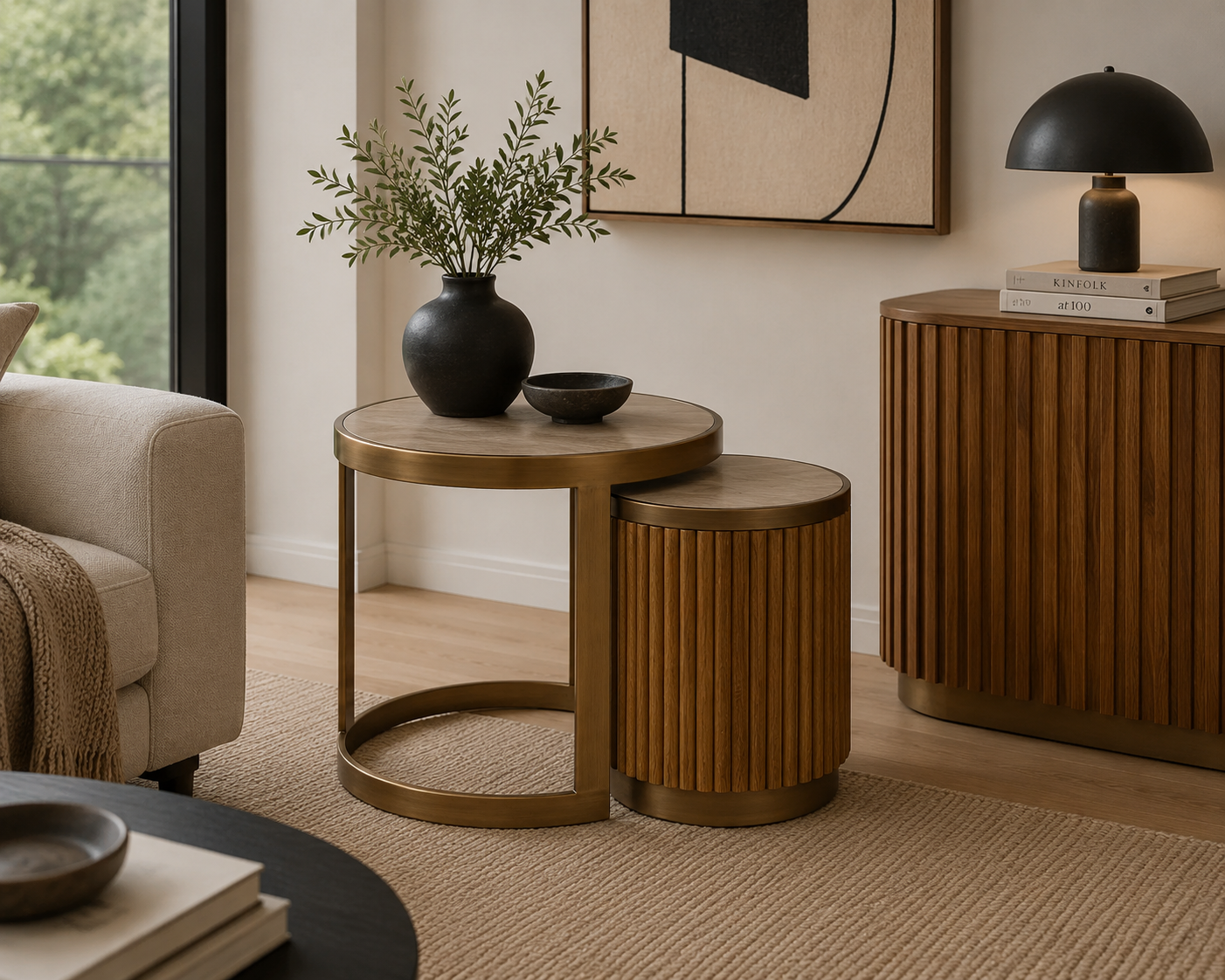 Reeded Side Table