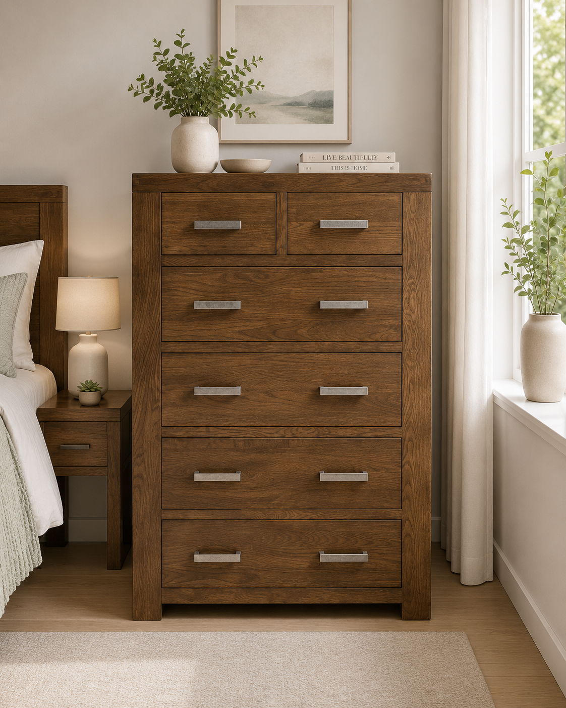 Oslo Tall 4+2 Chest of Drawers