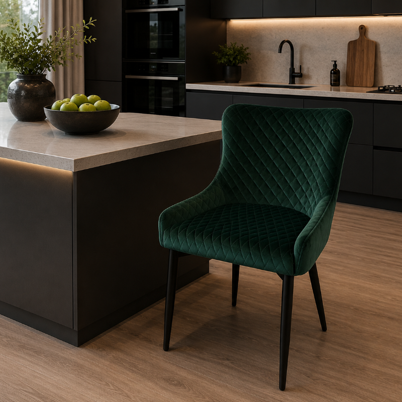 Ottawa Dining Chair Green Velvet