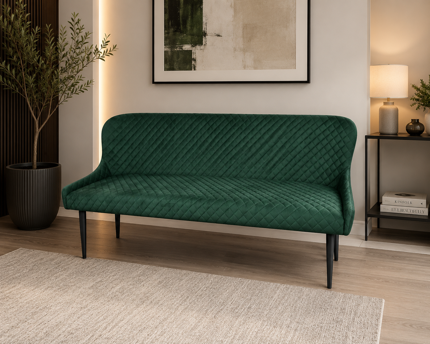 Ottawa Bench Velvet Green