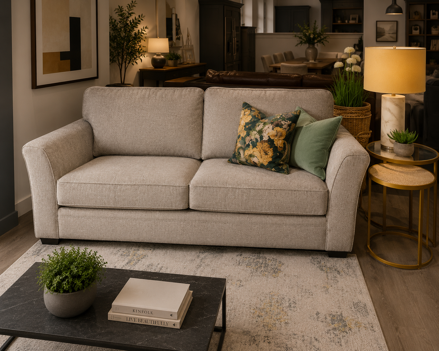 Madison Ash Grey 3 Seater Sofa