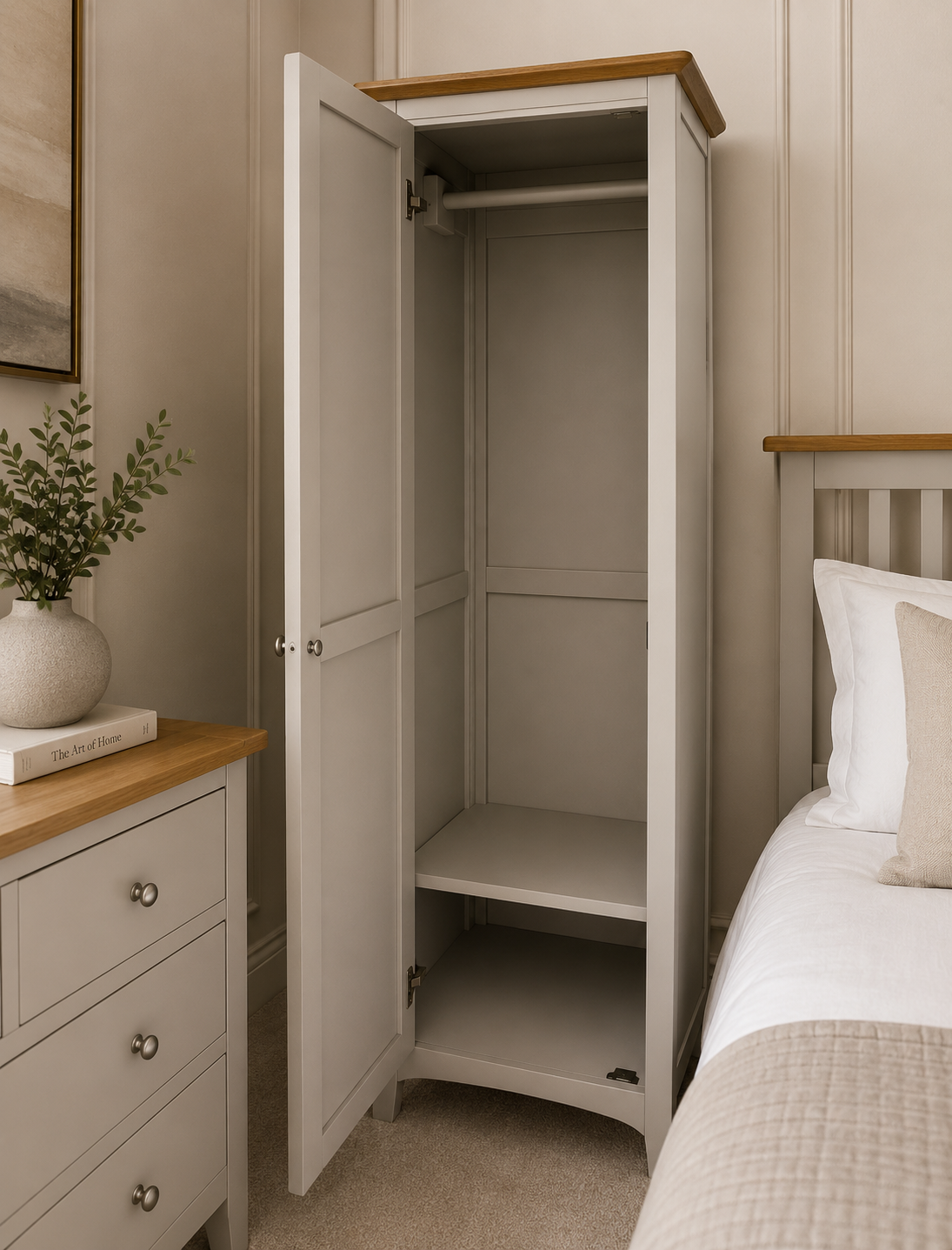 Lagan 1 Door Wardrobe Oak