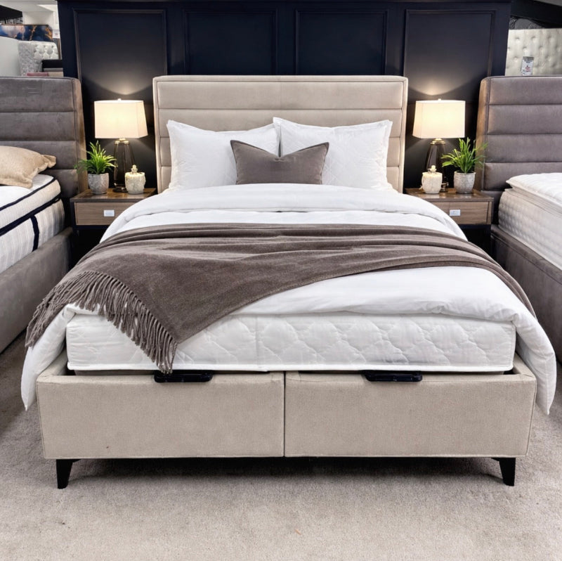 Moon 6ft Superking Ottoman Bedframe Cream