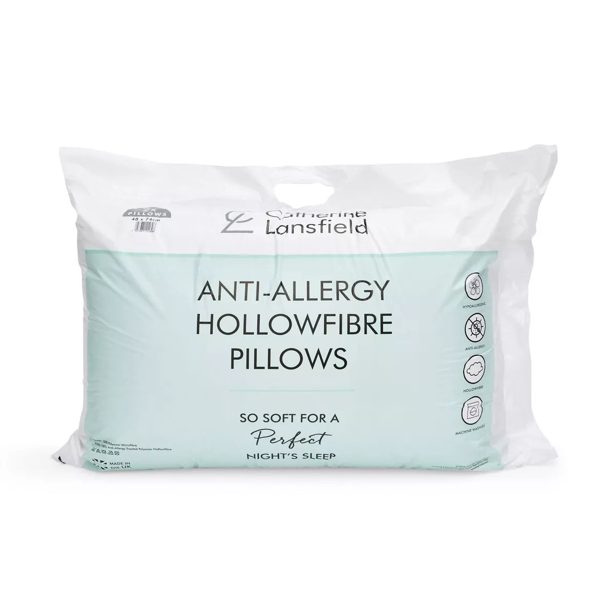 Catherine Lansfield Anti Allergy Pillow Twin Pack