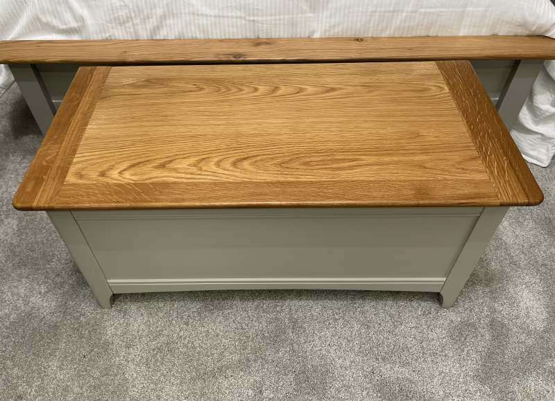 Lagan Blanket Box Grey/Oak
