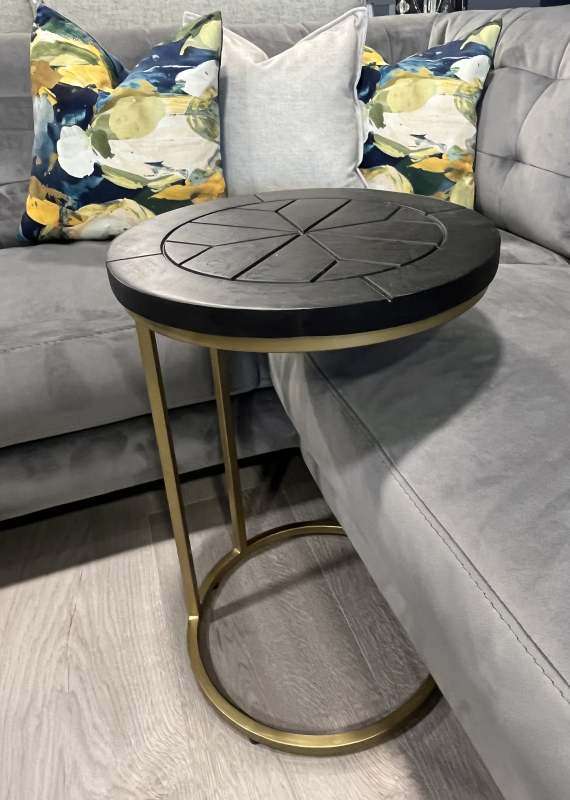 Black Top Sofa Table