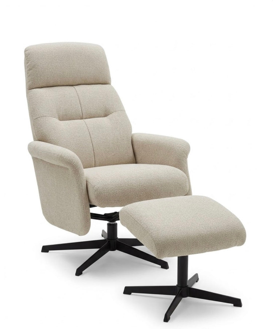 Tweads Swivel Chair & Footstool