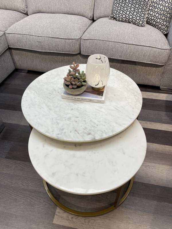 Pickfort Marble Top Set of 2 Coffee Tables
