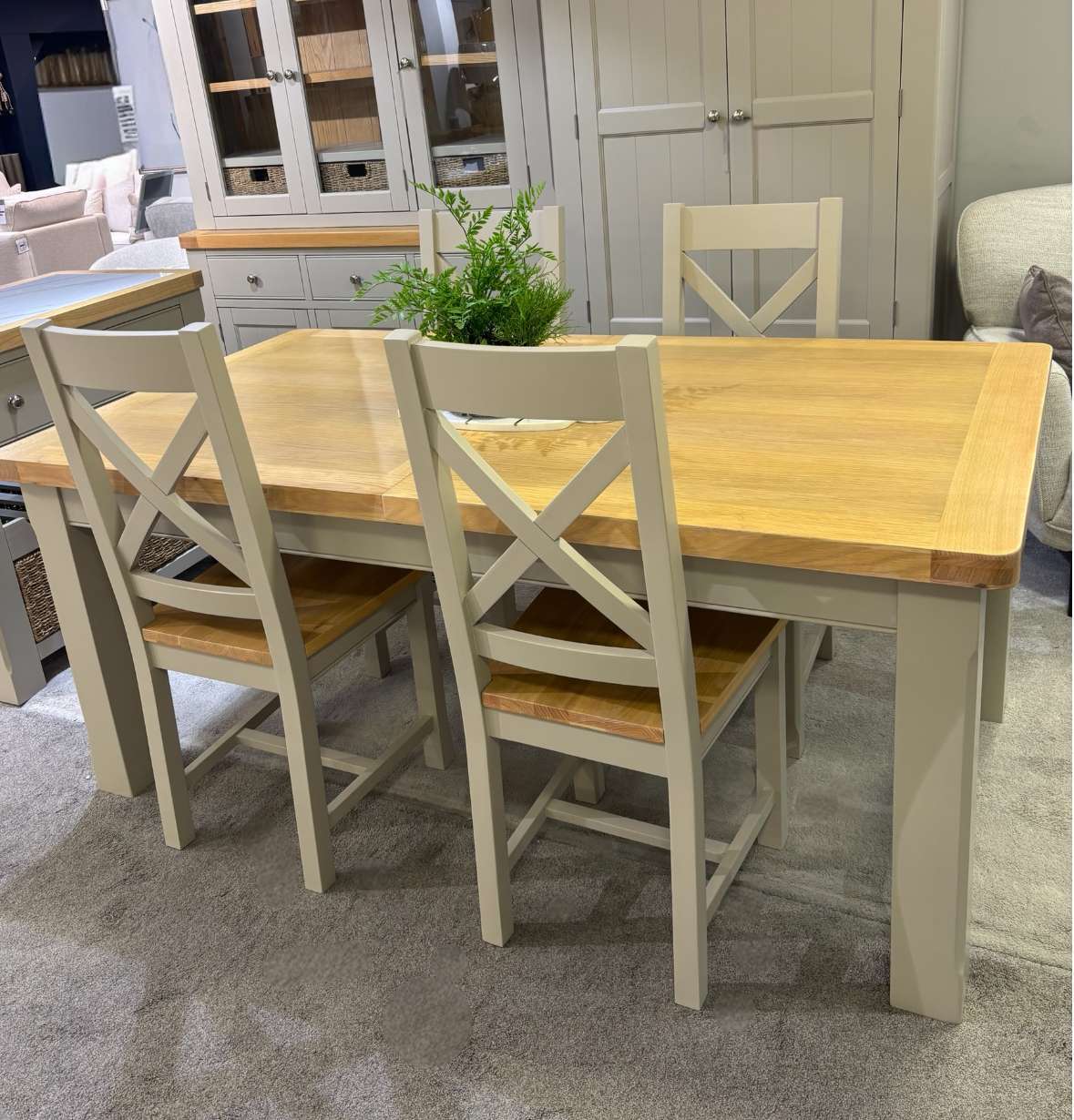 Athens Putty Extending Dining Table 1.8 - 2.3mtr