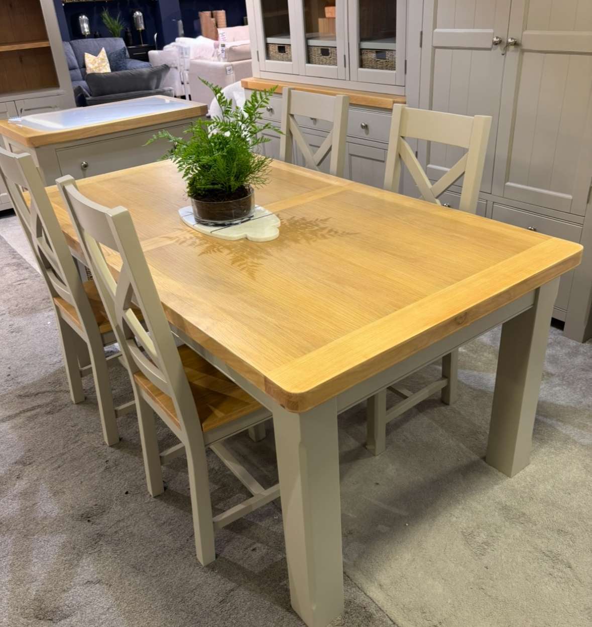 Athens Putty Extending Dining Table 1.8 - 2.3mtr