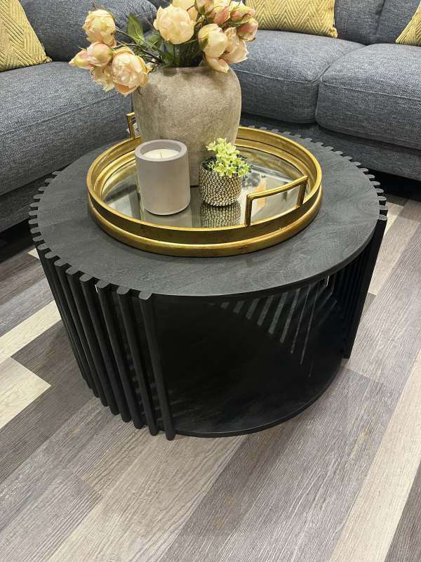 Round Slatted Coffee Table
