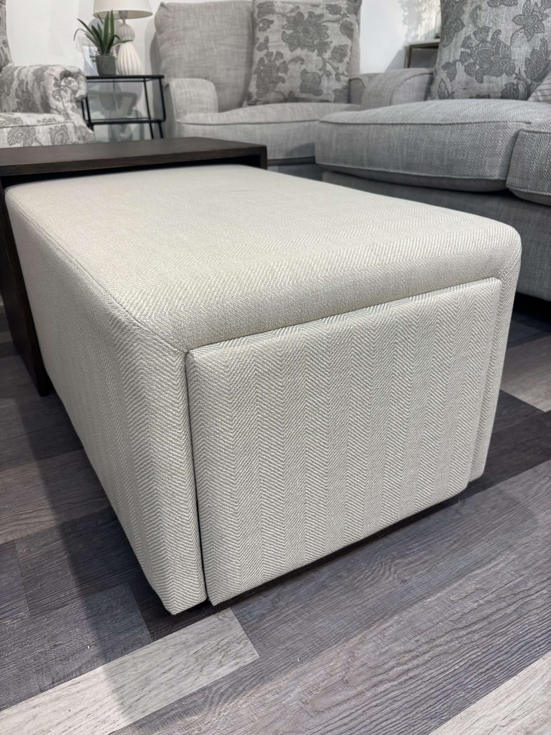 Pioneer Footstool with Drawers & Moveable Tray