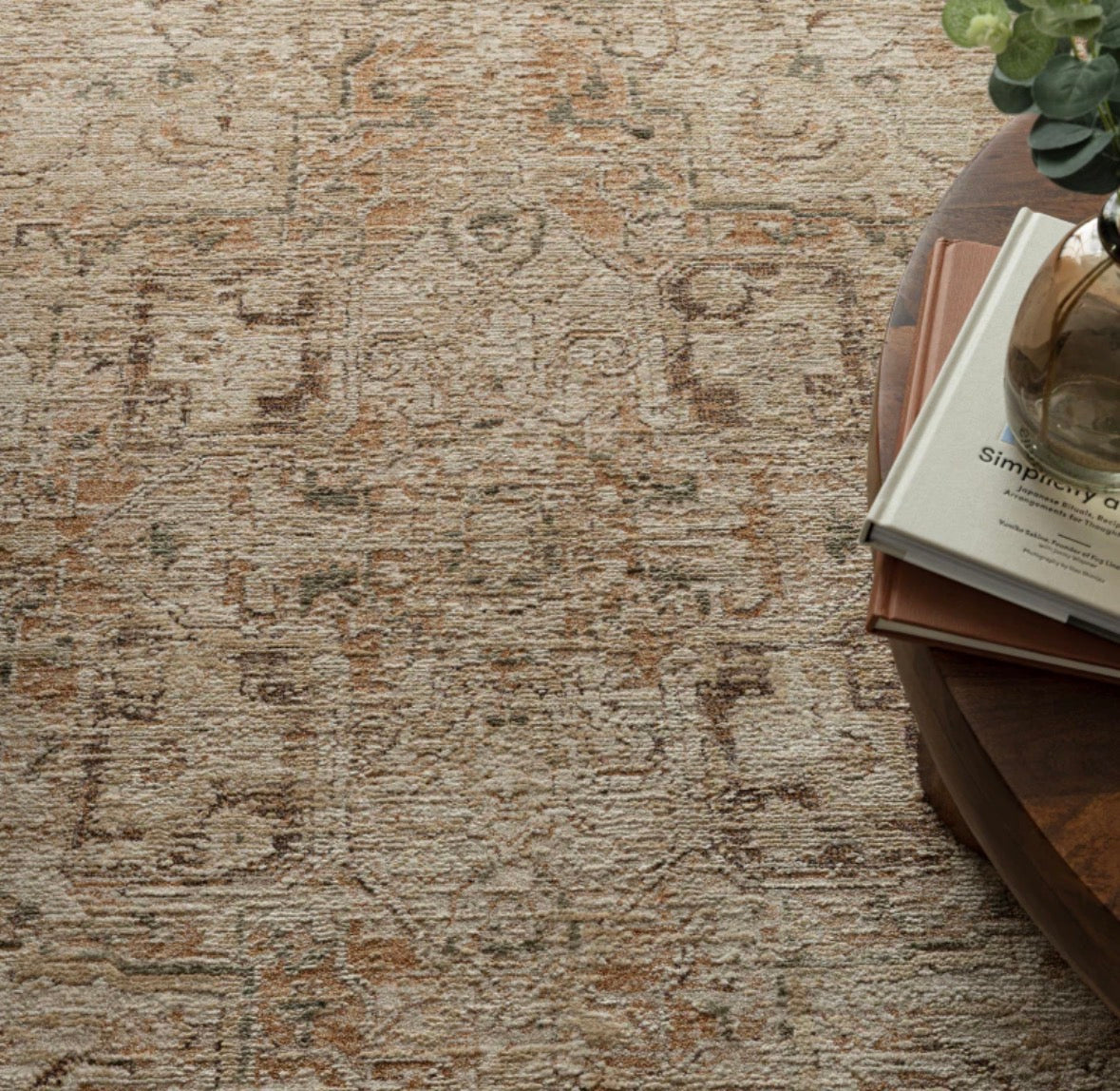 Asiatic Heriz Serapi Copper Rug