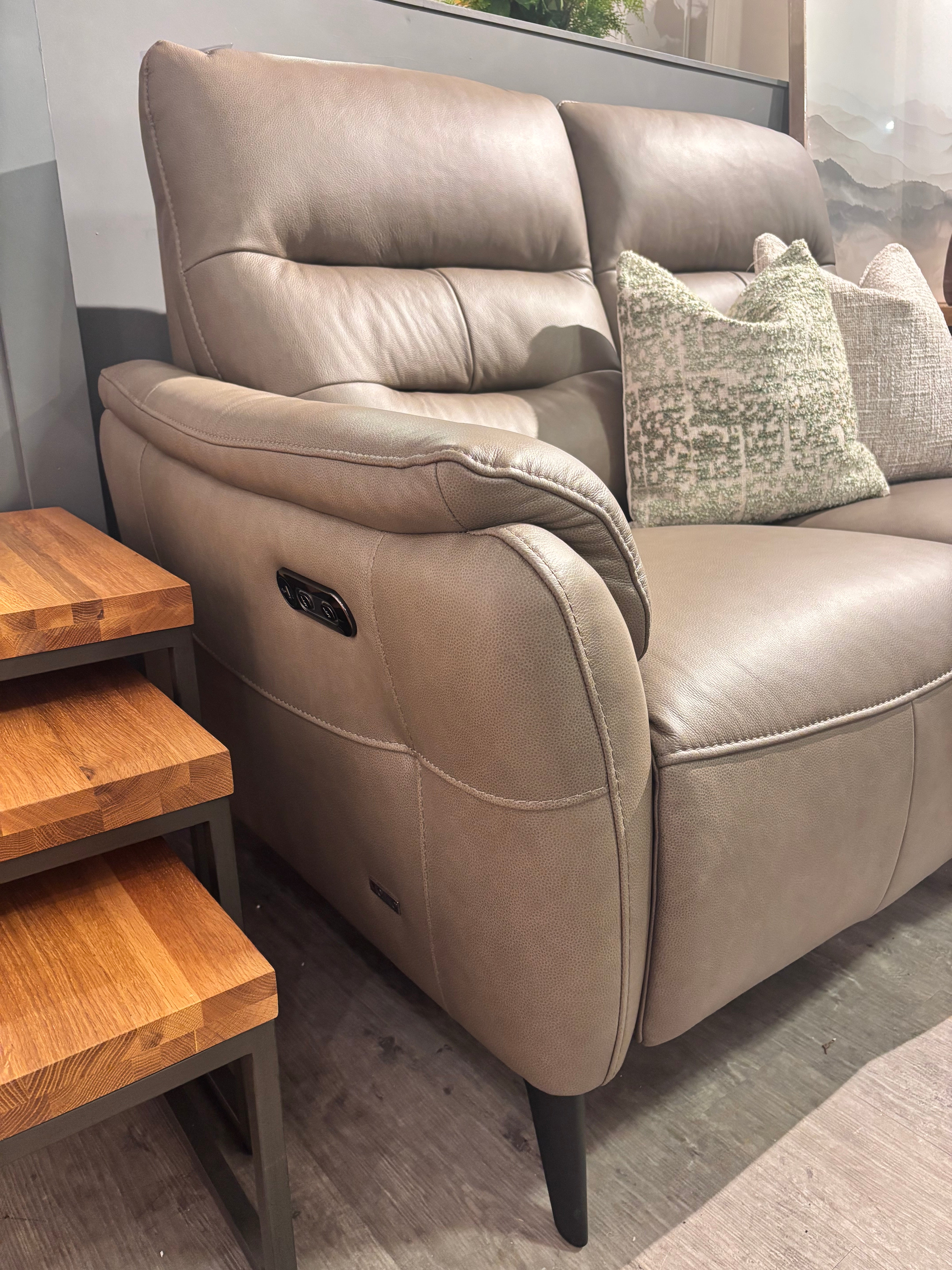 Mono 2 Seater Leather Recliner Sofa by Violino