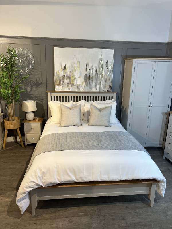 Lagan 4ft 6 Double Bedframe Grey/Oak