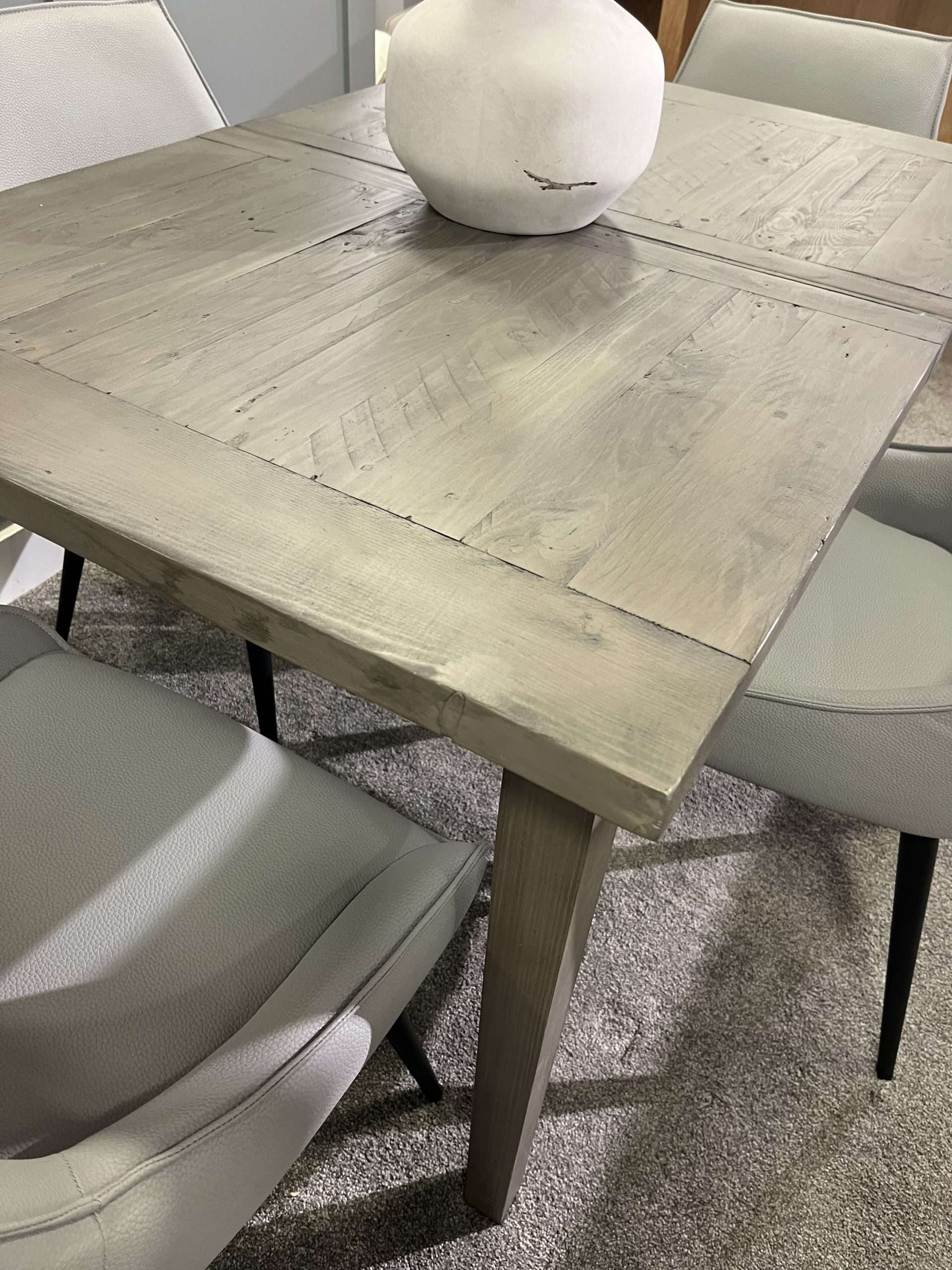 Ashford Grey Extending Dining Table & 4 Setter Chairs