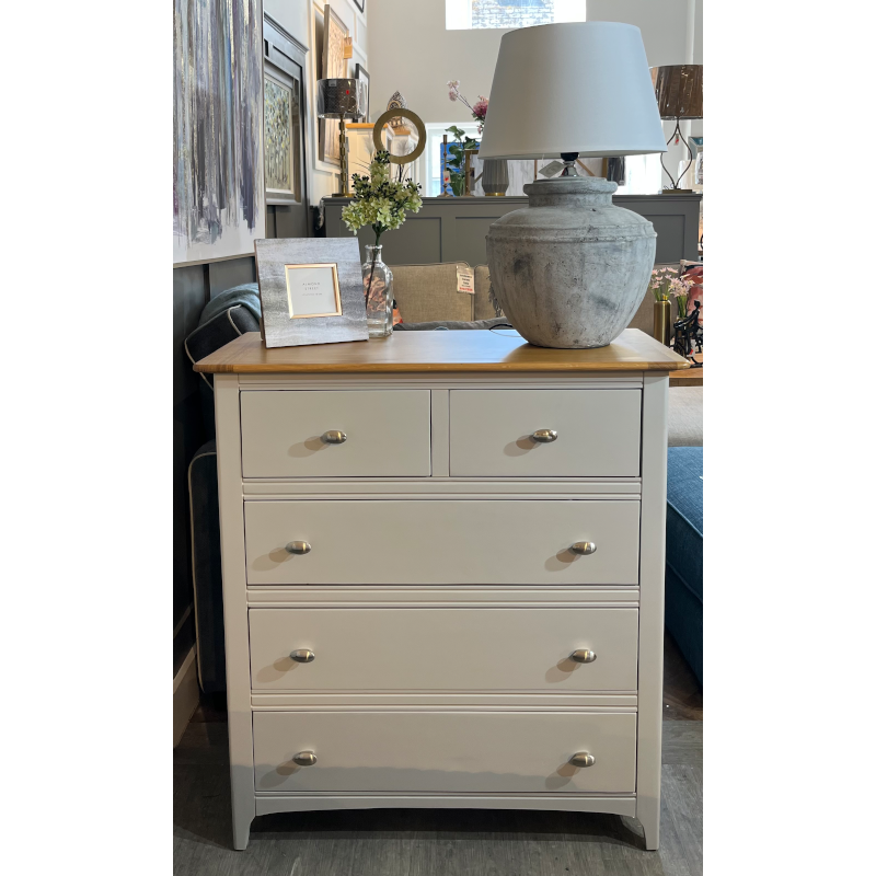 Lagan Tall Chest of Drawers Grey/Oak