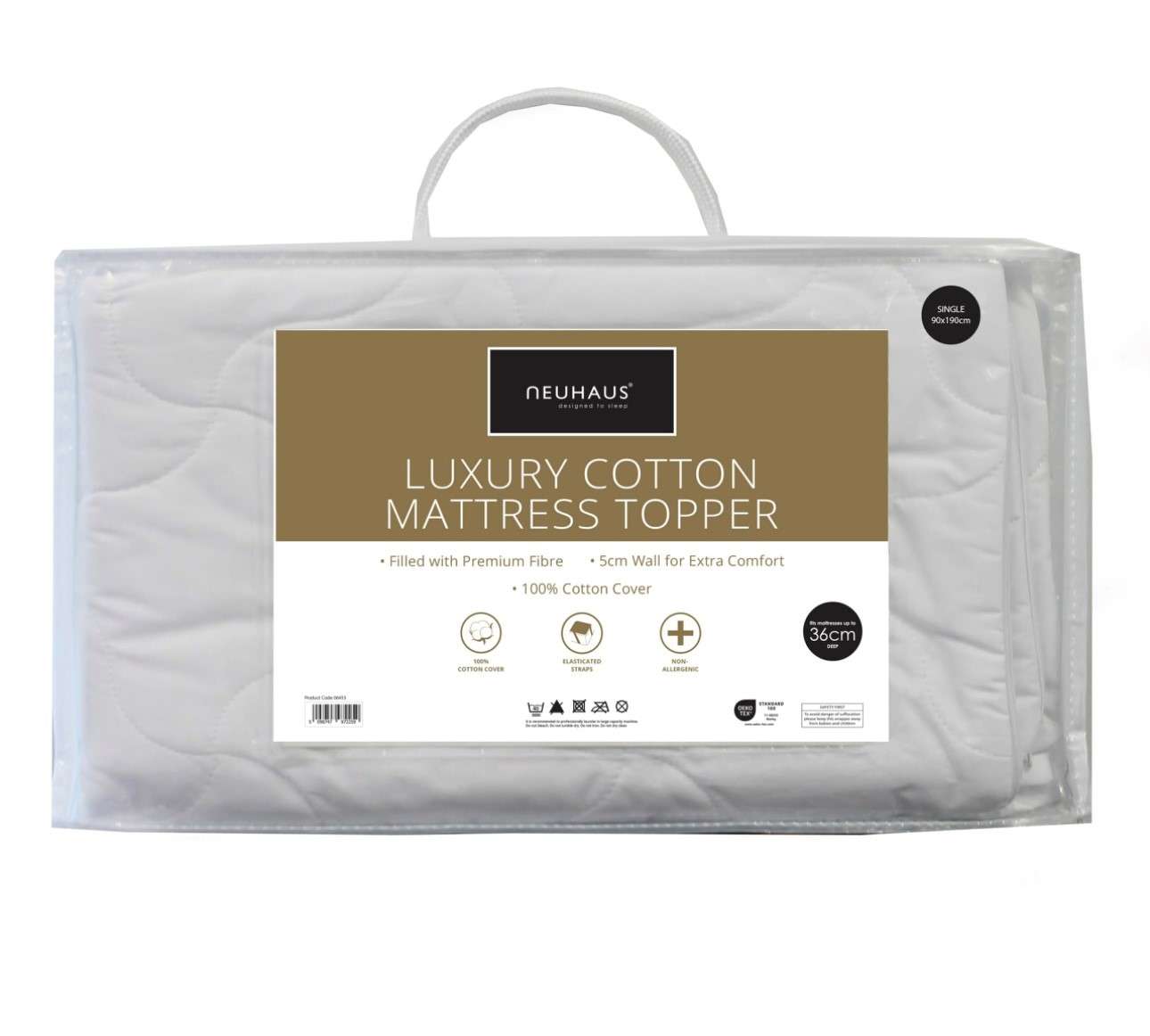 Neuhaus Luxury Cotton Mattress Topper Single