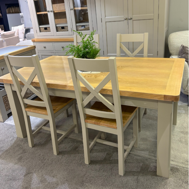Athens Putty Extending Dining Table 1.8 - 2.3mtr